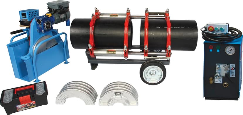 AL 315 (90-315) პოლიეთილენის მილის პირა-პირა შედუღების აპარატი, ჰიდრავლიკური