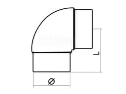 Elbow მუხლი 90° d110-90 PN10_დან d630-90 PN16_მდე . - 2