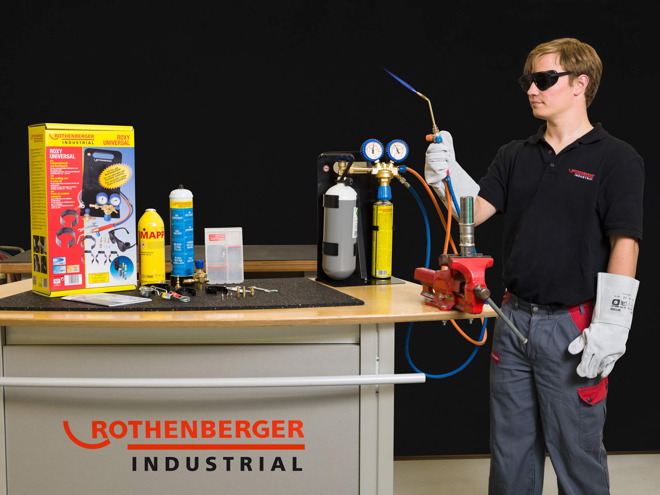 Roxy Kit Eco შედუღების მოწყობილობა გაზისადა ჟანგბადის კონტეინერ - 3